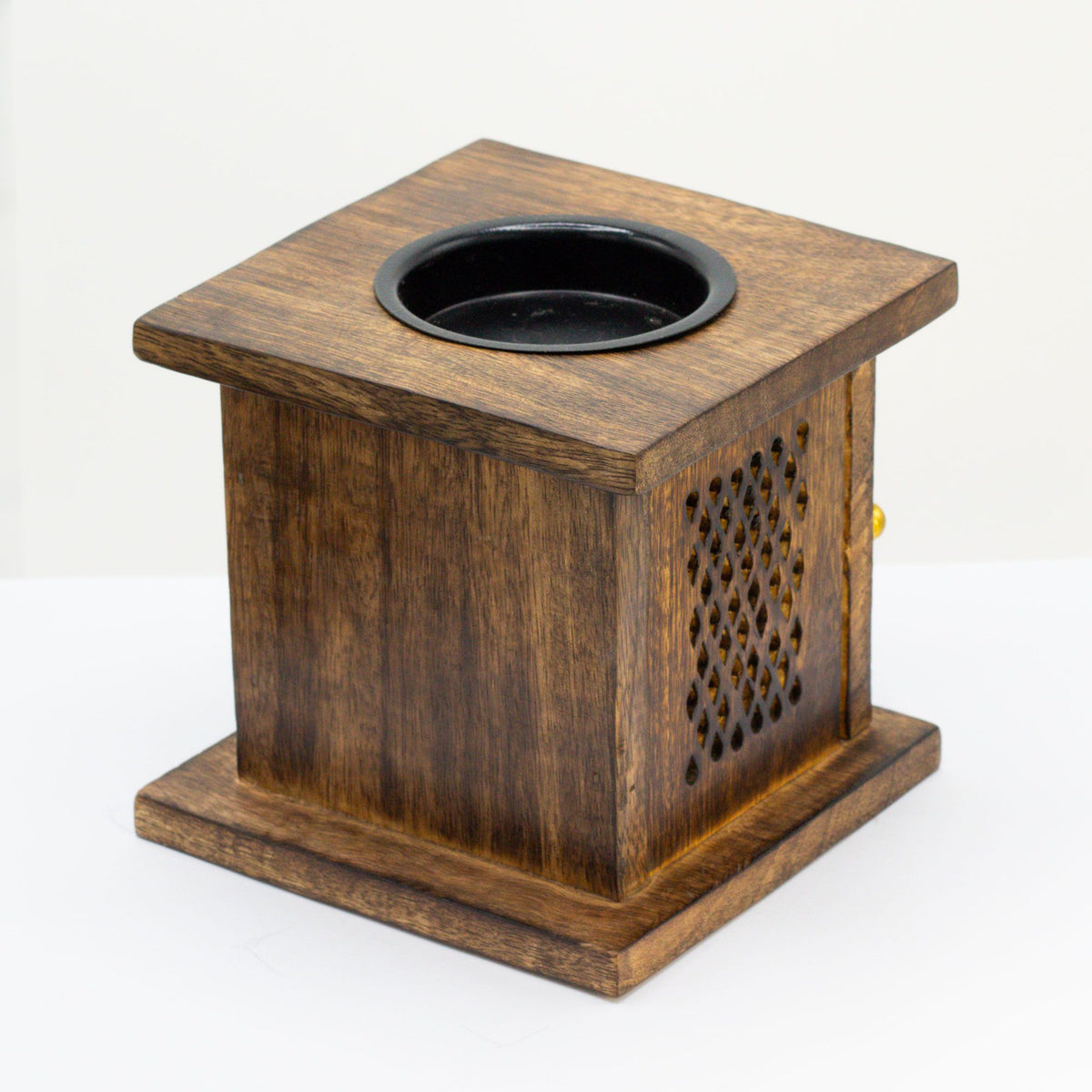 Large Mango Wood Box Oil Burner Tree of Life