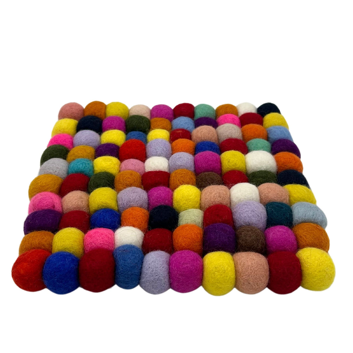 Square Felt Placemat 20cm Bright Multi Colour