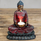 Buddha Devotee Candle Holder – Antique Style, 20 cm – view 3