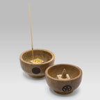 Small Mango Wood Ritual Bowl Cone Holder 11x6cm – view 4