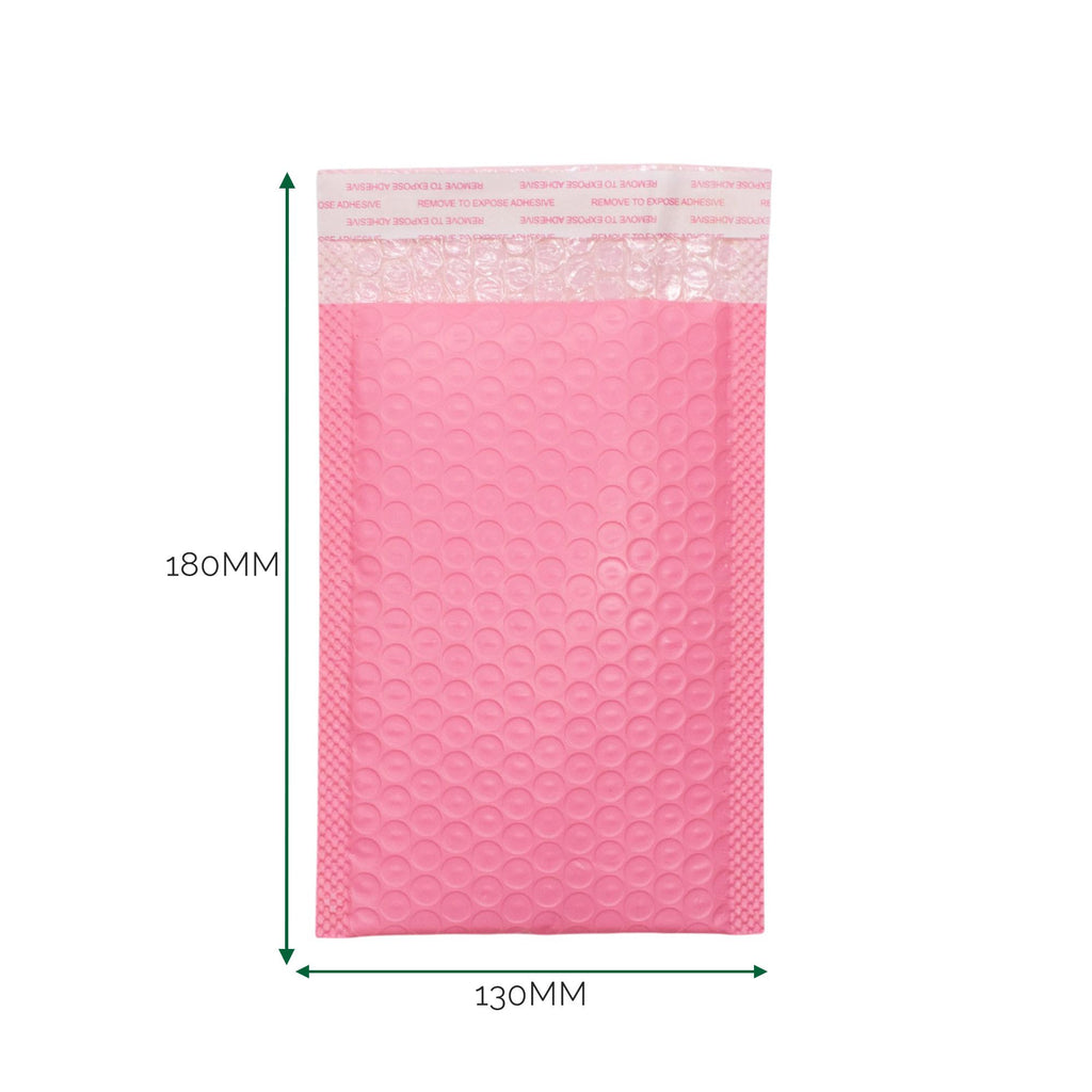 Pink Poly Bubble Mailing Envelope 130x180mm