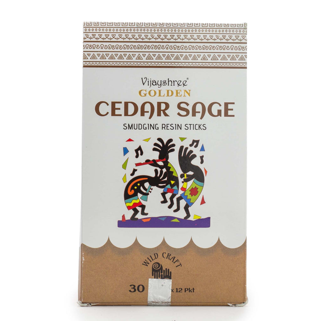 Golden Cedar Sage Smudging Resin Sticks - 30g Pack of 6 – view 2