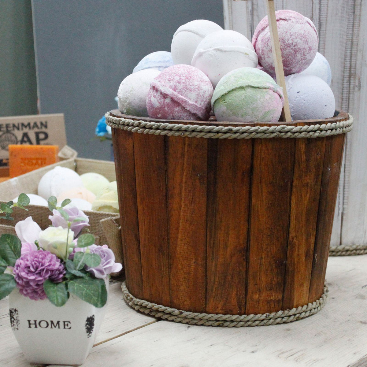 Small Nautical Storage Tub - Brown, 21 x 29 cm – view 4