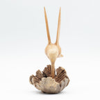Parasite Wood Carving - Hummingbird and Nectar