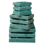 Set of 3 Wooden Storage Boxes - Greenwash – view 3