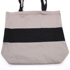 Two Tone Cotton Bag 38x42x12cm Grey and Black – view 3
