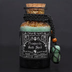 Ancient Witch Bath Spell Potion & Aventurine Amulet - Prosperity