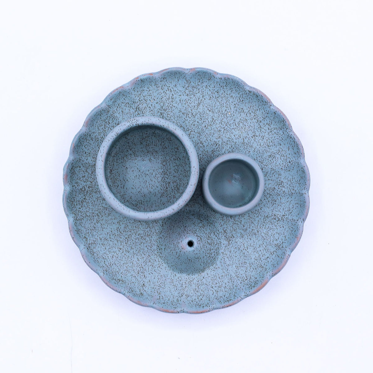 Ceramic Palo Santo & Smudge Holder, Lotus Flower, Blue – view 10