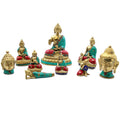 Brass Buddha Figure - Large Head - 11.5 cm