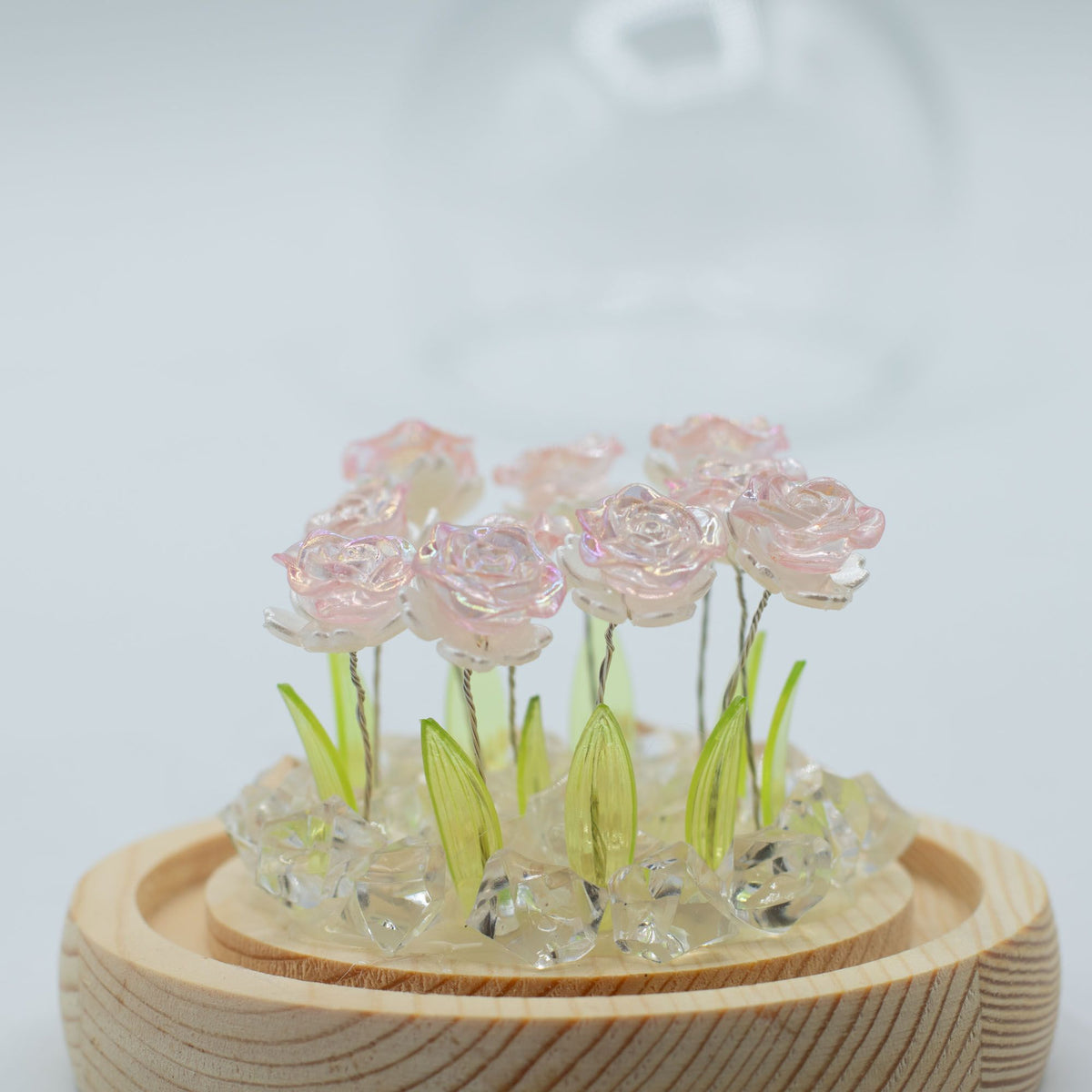 Floral Glow Dome - 10 Pink Roses, LED USB – view 4