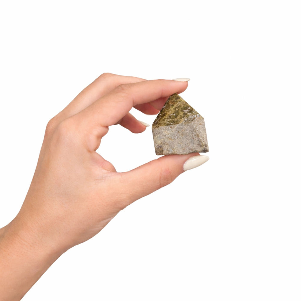 Epidote A Grade Top Polished Gemstone Point, pack of 5-6 pieces – view 2
