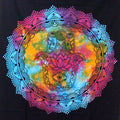 Double Cotton Bedspread & Wall Hanging - Black Hamsa 230x200cm