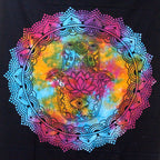 Double Cotton Bedspread & Wall Hanging - Black Hamsa 230x200cm