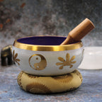 Large Yin and Yang Singing Bowl Set - White/Purple (14cm) – view 4