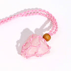 Waxed Cotton Necklace Cord 45cm - Pink – view 3