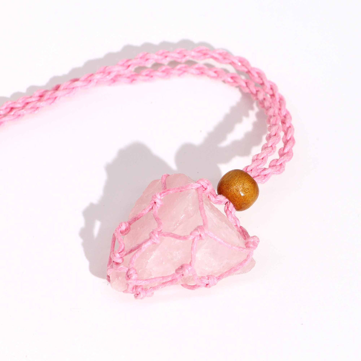 Waxed Cotton Necklace Cord 45cm - Pink – view 3