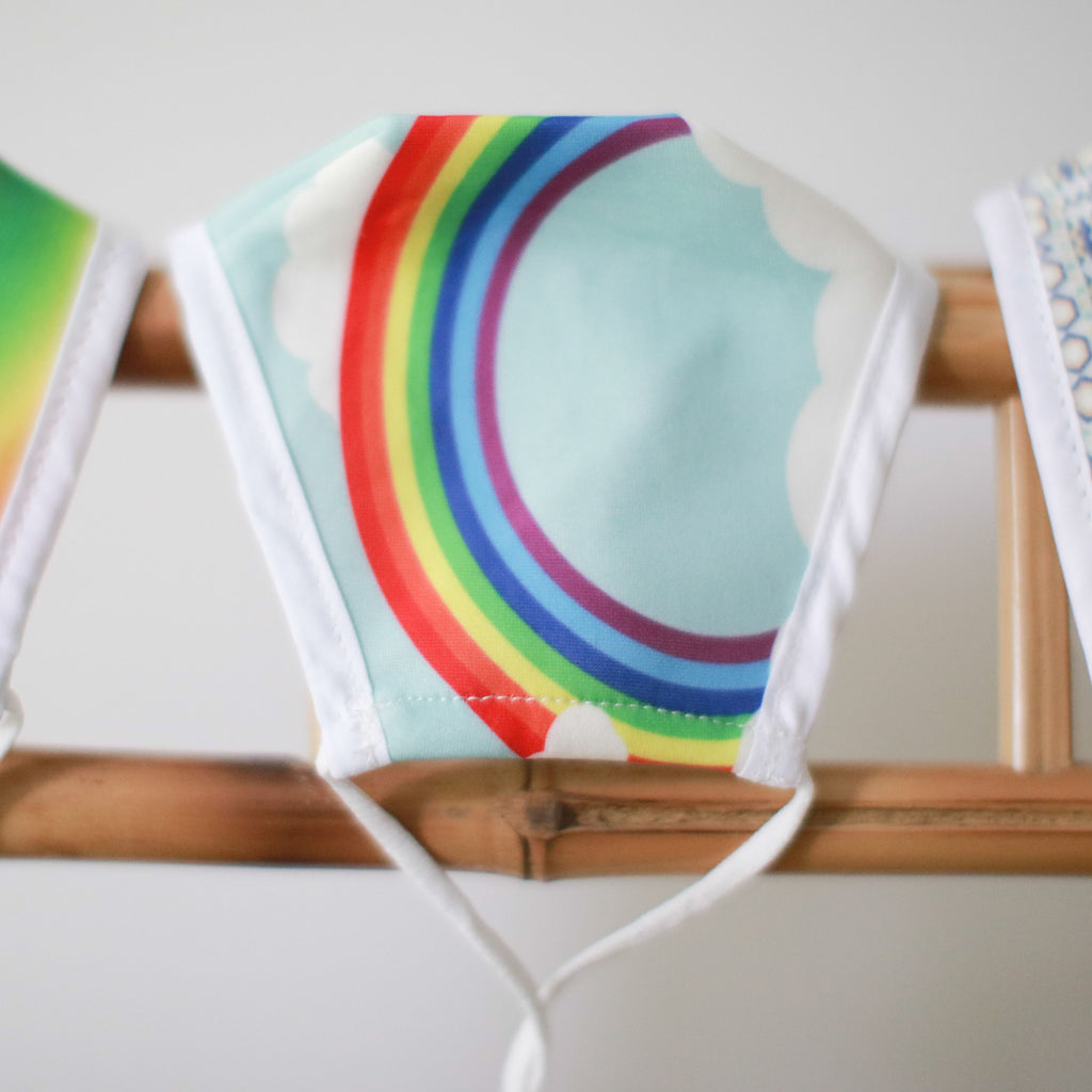 Reusable Rainbow Print Face Covering for Adults