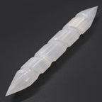 Selenite Spiral Wand 16 cm - Pointed Both Ends – view 2