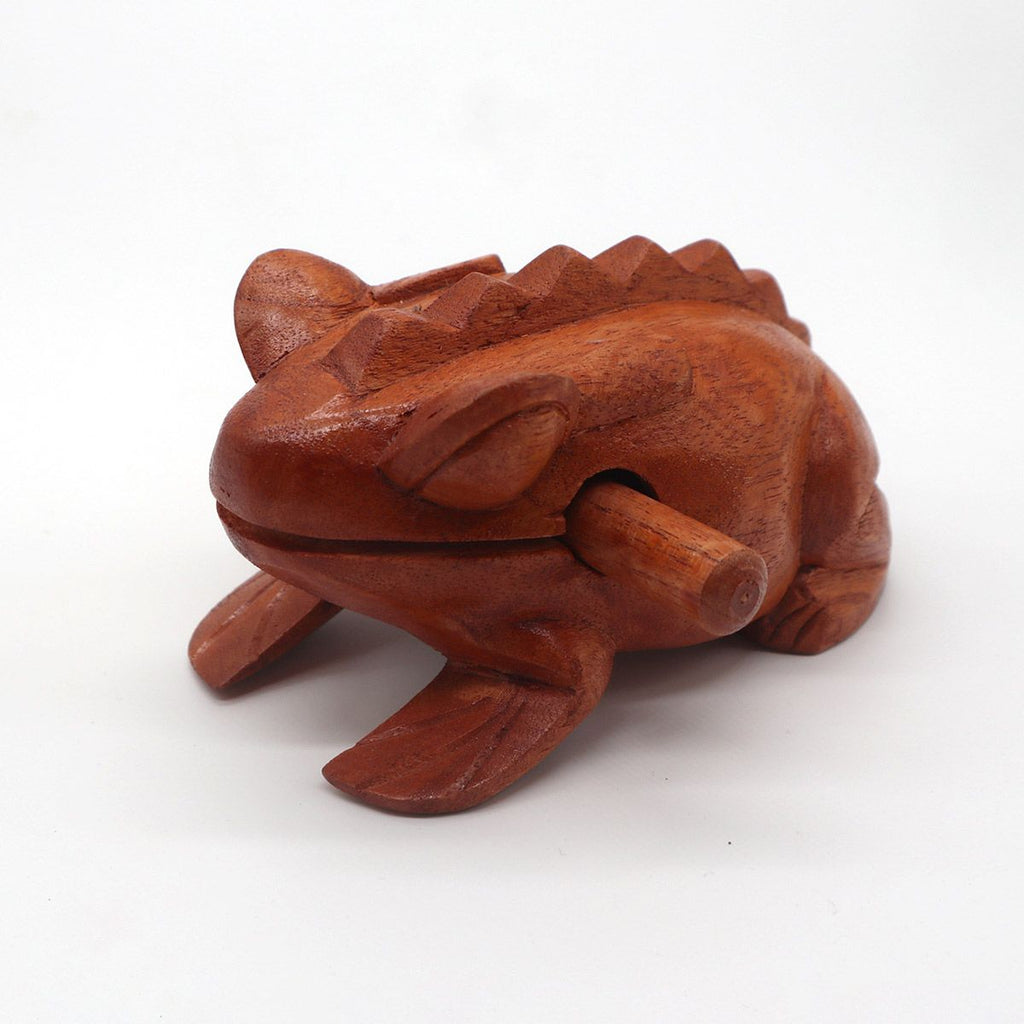 Small Croaking Wooden Frog - Carved Jempinis Wood – view 7