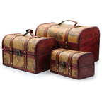 Old Map Chest Set of 3, Vintage Style – view 3