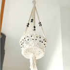 Large Beaded Macrame Plant Hanger, 77cm – view 2