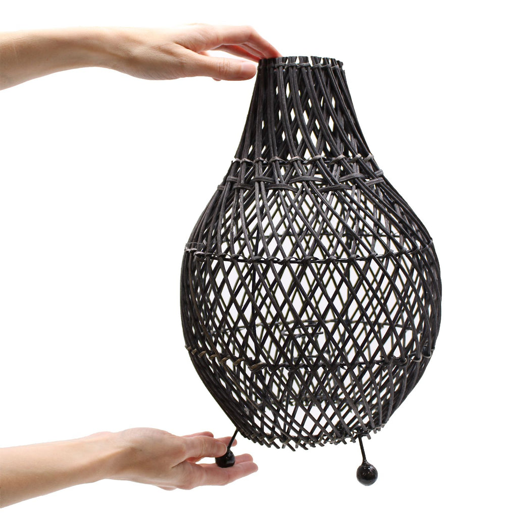 Rattan Table Lamp - Black – view 4