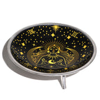 Triple Leg Enamelled Offering Plate - Gold Goddess on Black – view 4