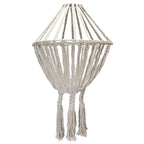Macrame Large Drop Chandelier - Natural – view 2