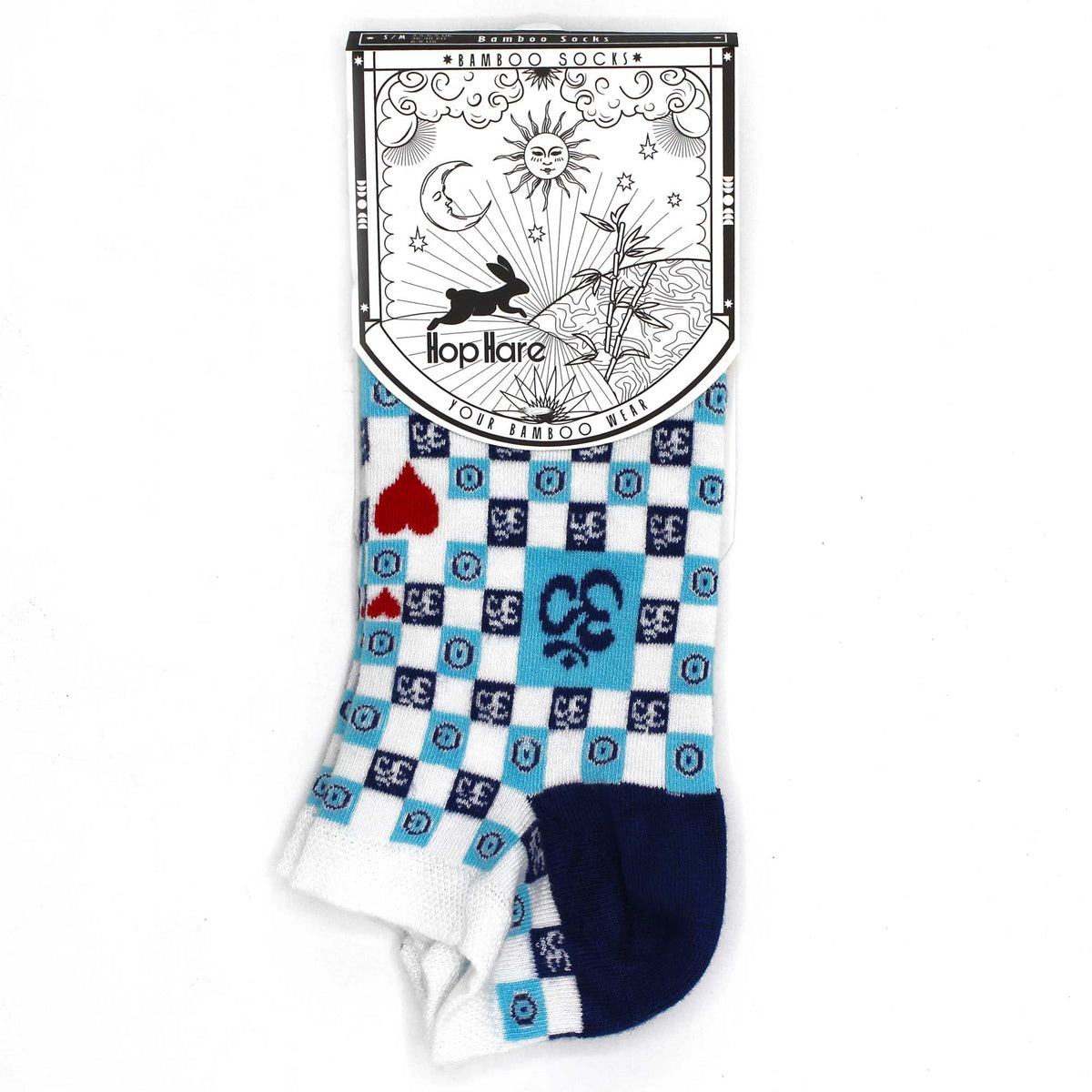 Hop Hare Bamboo Low Socks - Om and Evil Eye – view 3