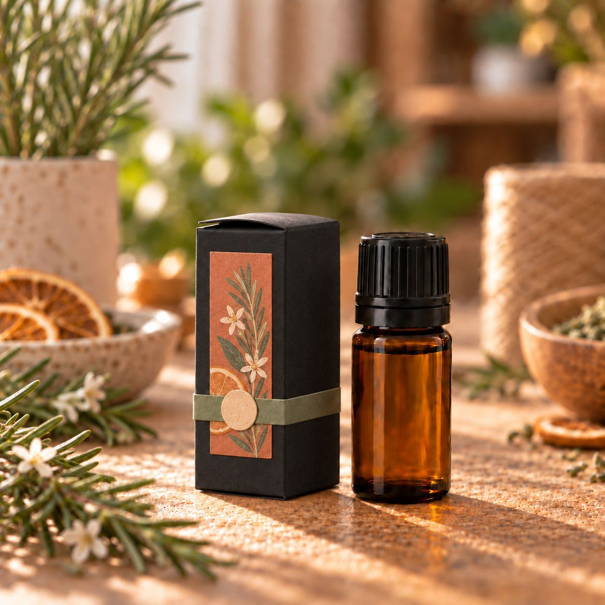 Black Kraft Box for 10ml Essential Oil Bottle – view 5
