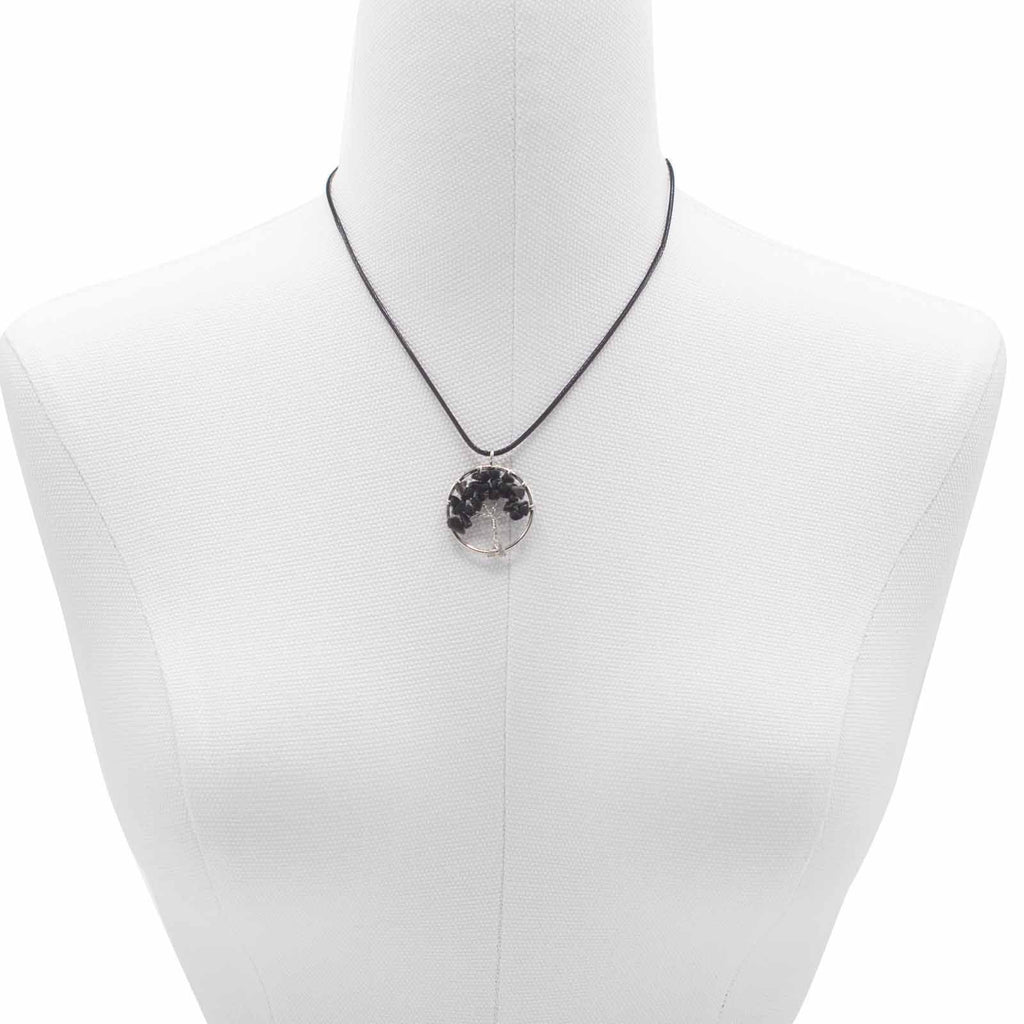 Tree of Life Pendant - Black Agate – view 6