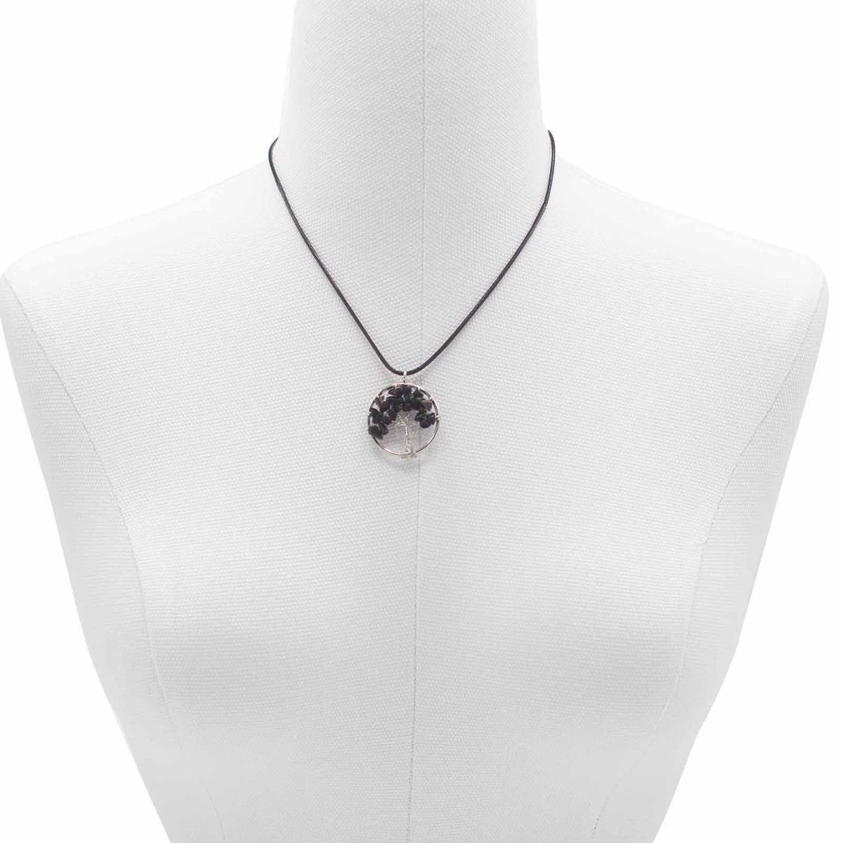 Tree of Life Pendant - Black Agate – view 6