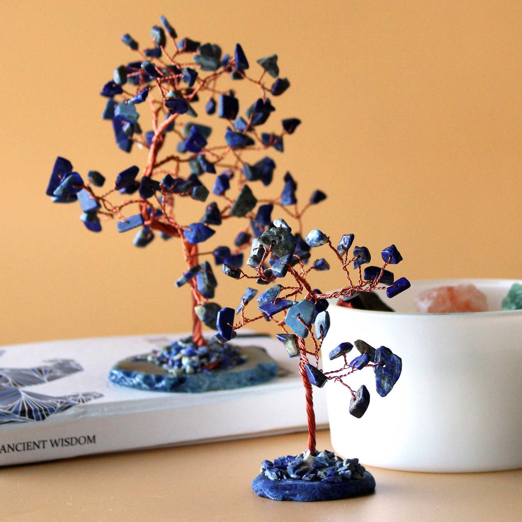 Sodalite Gemstone Tree on Blue Agate Base - 35 stones – view 3