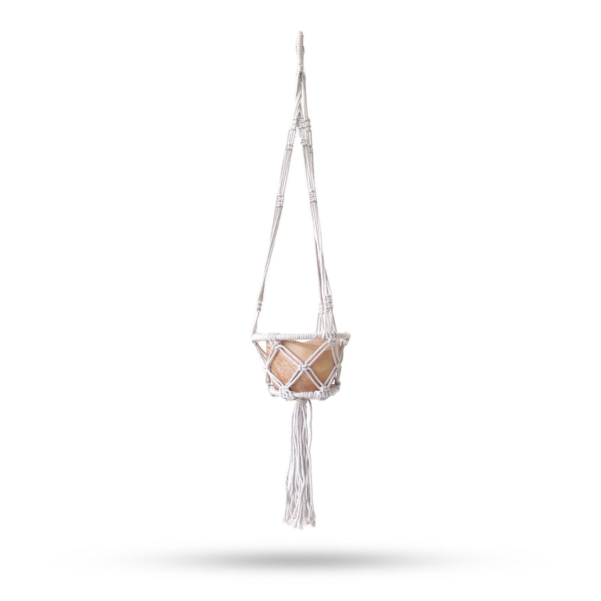 Small Macrame Plant Hanger - Natural, 16cm Hoop