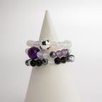 Nymph Gemstone Ring Set - Full Moon Moonstone & Amethyst – view 8
