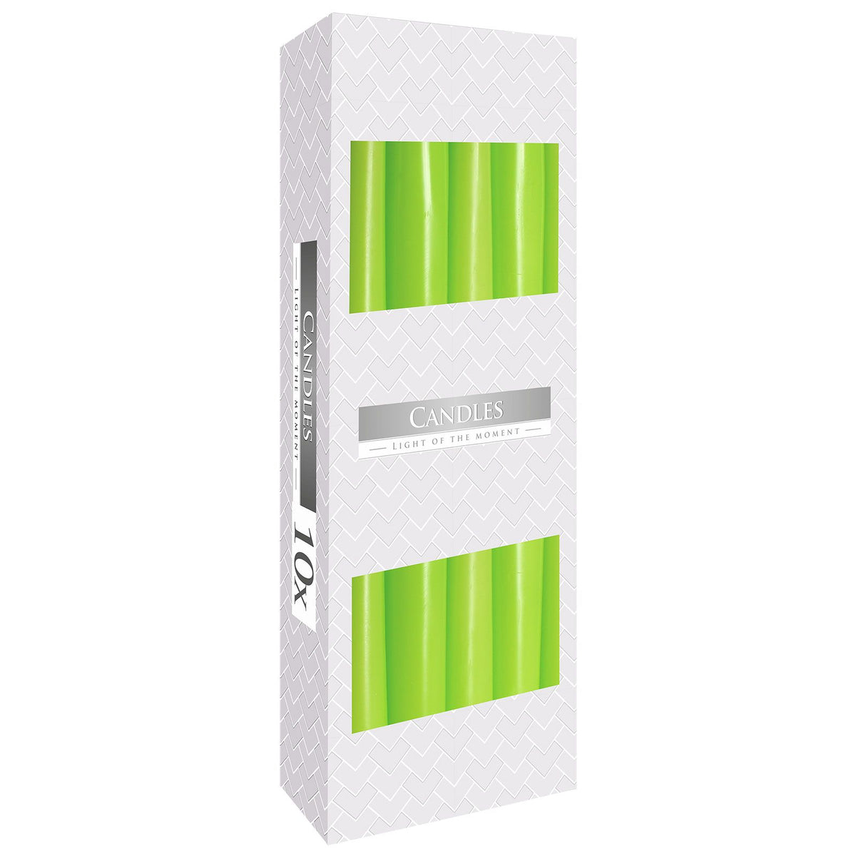 Green Taper Candles, Box of 10