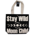 Nomad Sari Classic Tote Bag - Stay Wild, Moon Child - Black – view 4