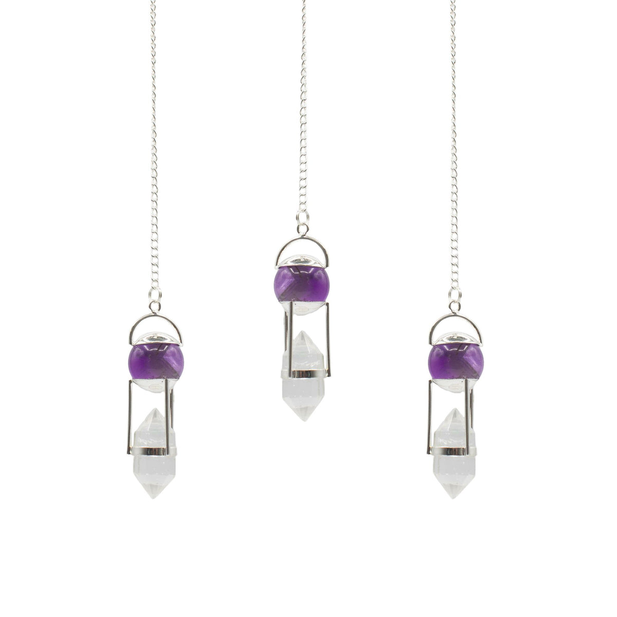 Seeker of Truth Pendulum - Amethyst & Quartz