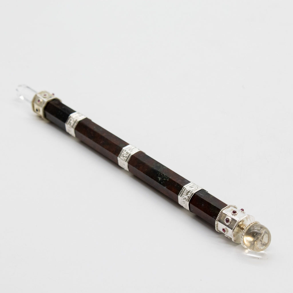 Bloodroot Sovereign Wand - Extra Long Jasper Wand with Ball Top - 26cm – view 2