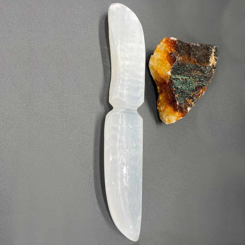 Selenite Ritual Knife, Classic Handle, 20cm – view 3