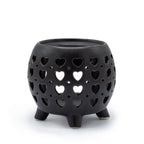 Squat Multi Hearts Oil Burner - Matt Black – view 2