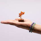 Carnelian Mini Gemstone Tree on Wood Base, 15 Stones – view 4