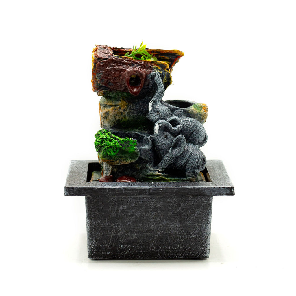 Elephant Pair Tabletop Water Feature, 20 cm – view 2