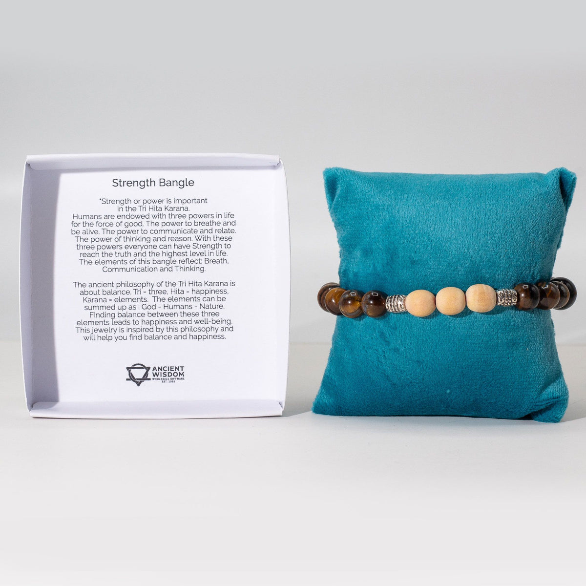 Tri Hita Karana Bangle - Strength, Bali Beaded Bracelet – view 5