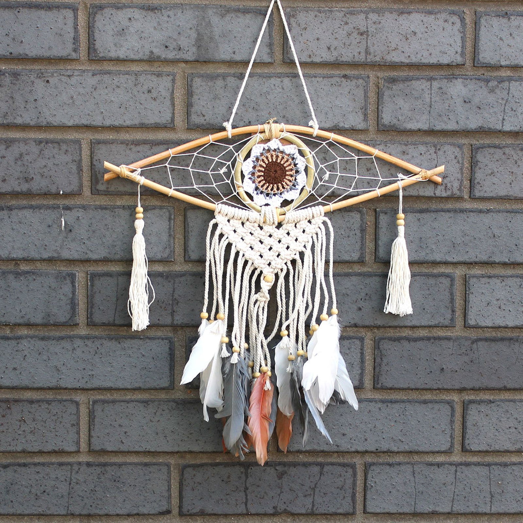 Small Macrame Eye Dream Catcher - Assorted Colours – view 2