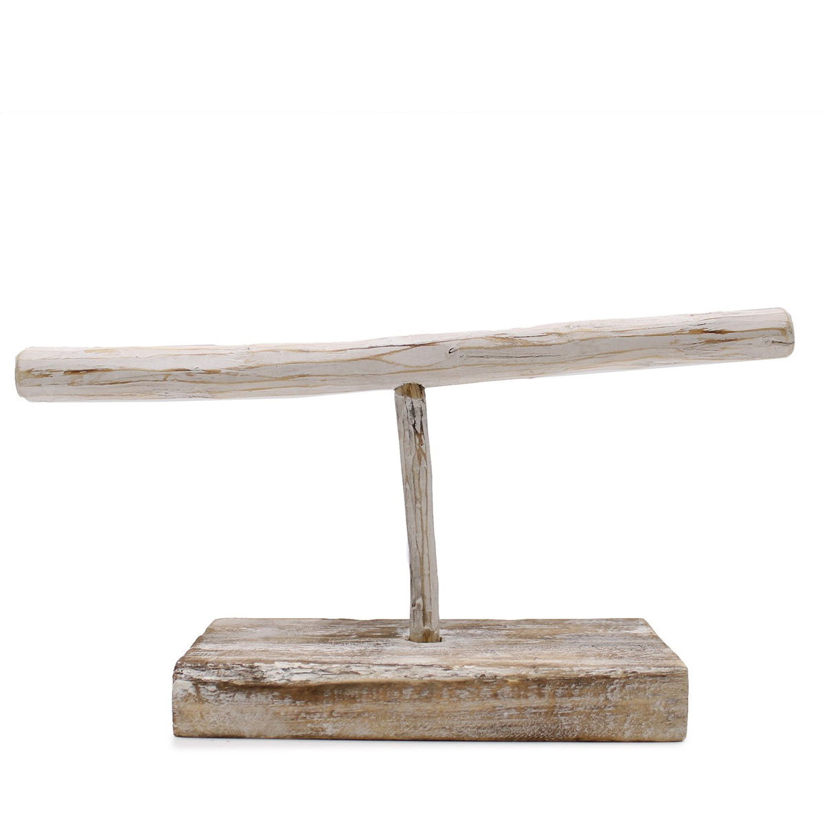 Single Branch Jewellery Stand - Whitewash