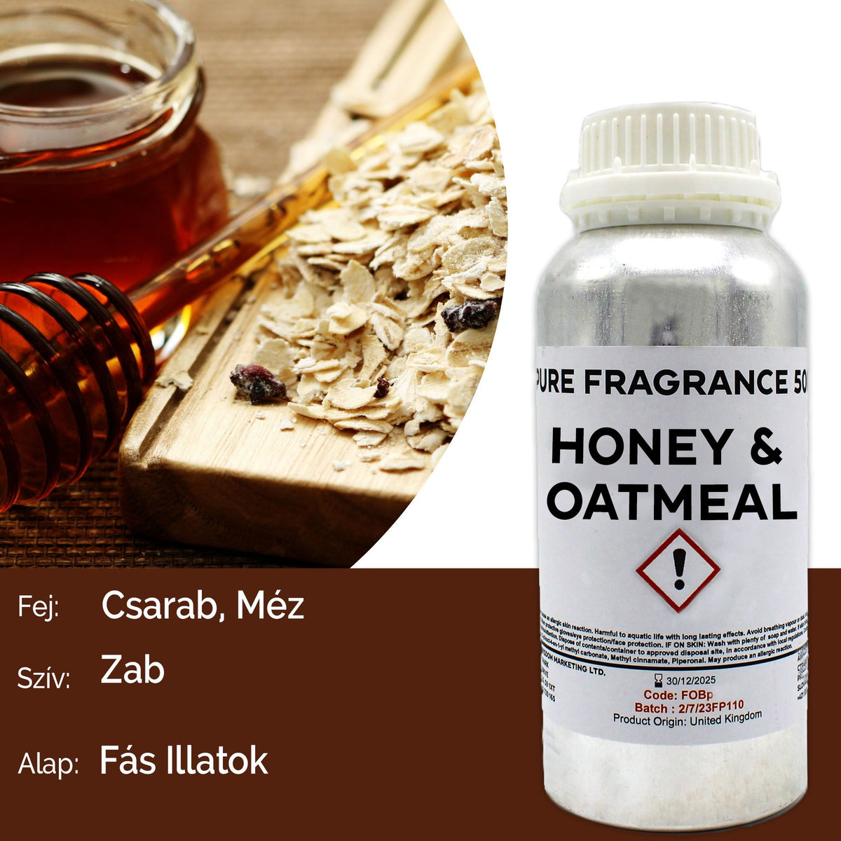 Honey & Oatmeal Pure Fragrance Oil - 500ml – view 8