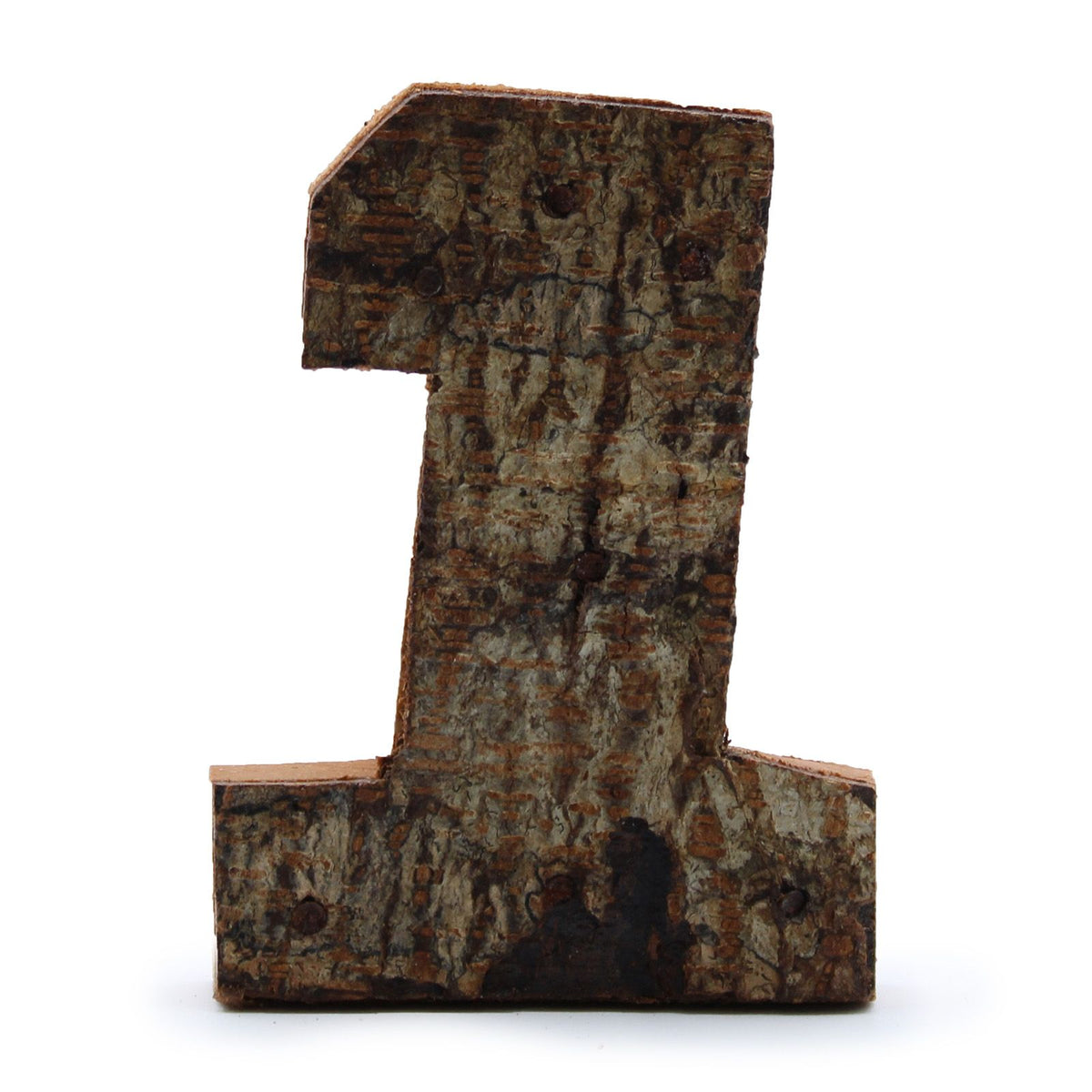 Rustic Bark Number 1 - 7cm