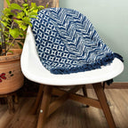 Handmade Indigo Throw - 170x120cm - Namoona Waves – view 3