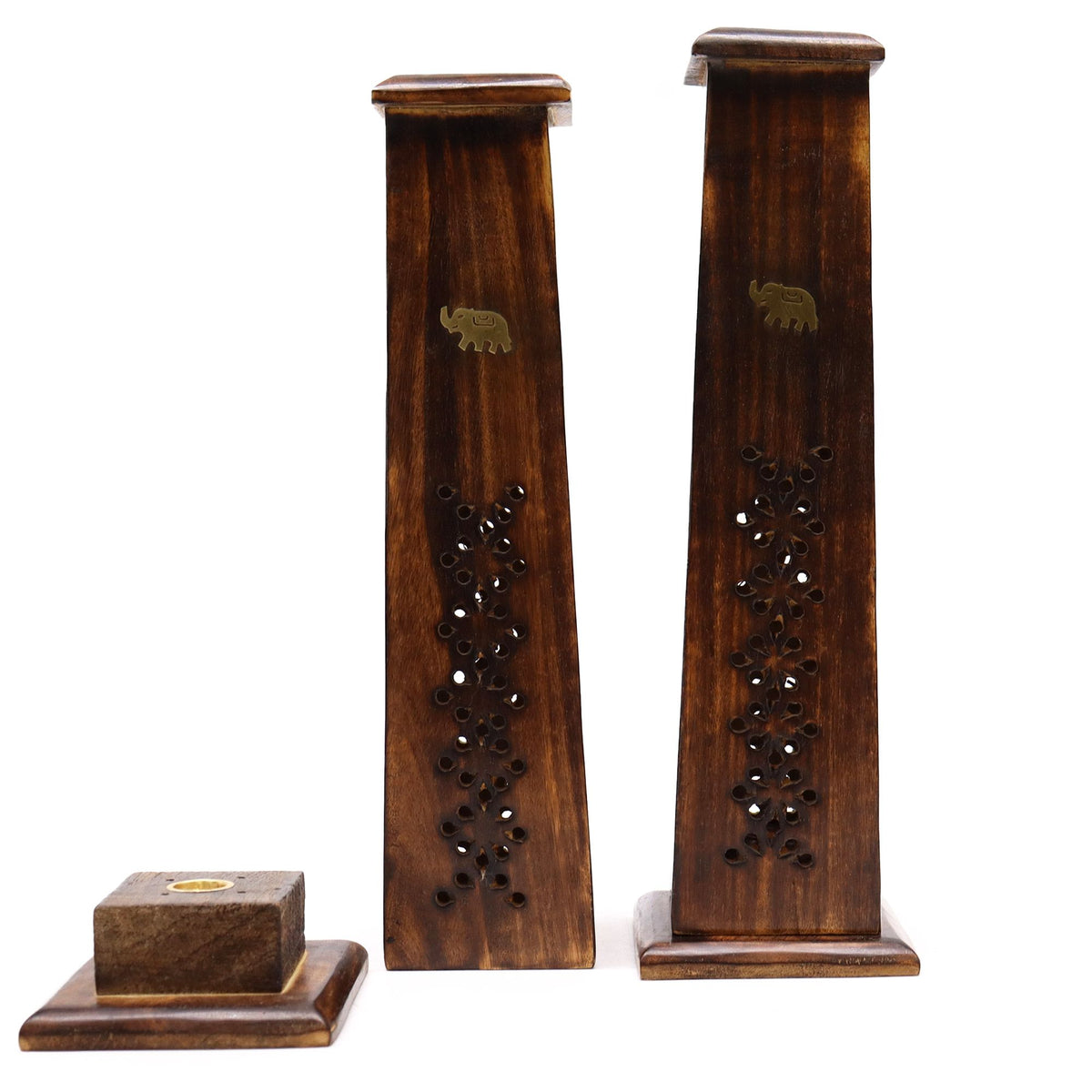 Tapered Mango Wood Incense Tower 30.5cm